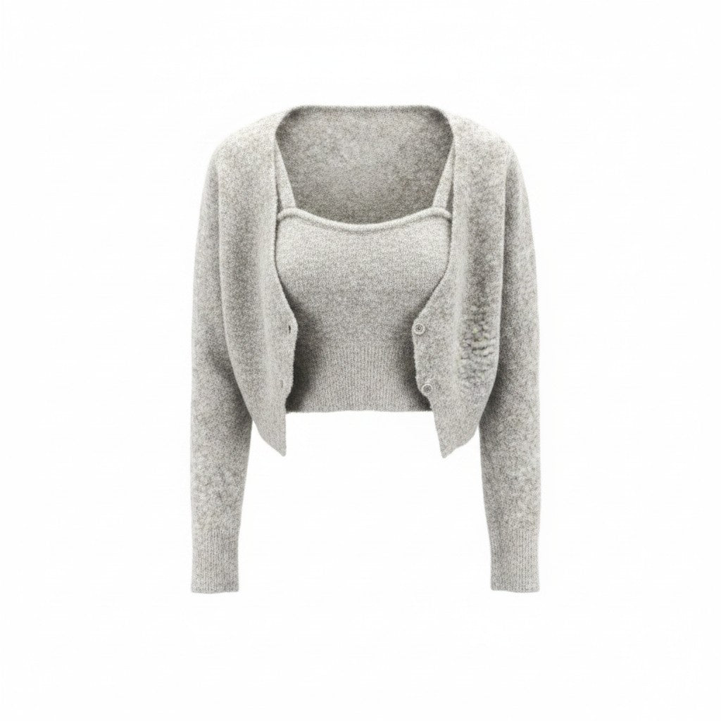 Grauer Pullover aus Acryl