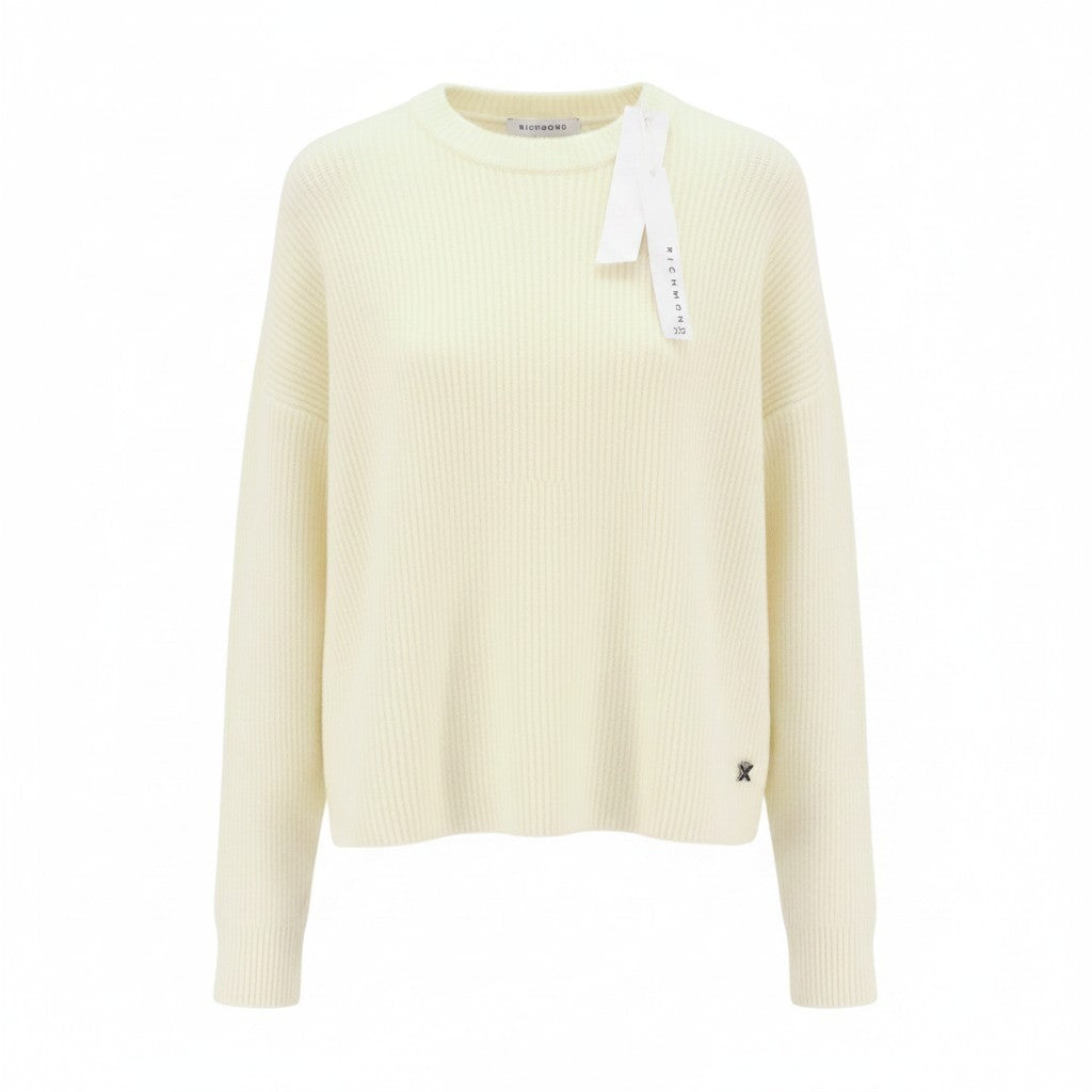 Weißer Pullover aus Polyester