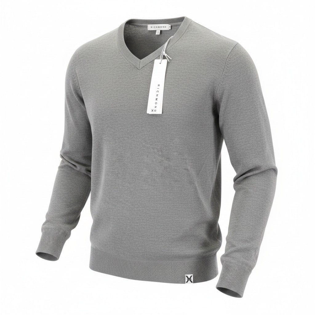 Grauer Pullover aus Viskose