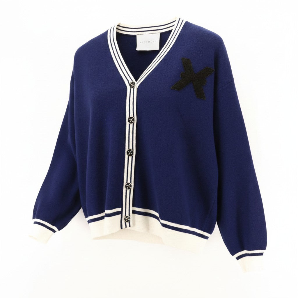 Blauer Cardigan aus Viskose