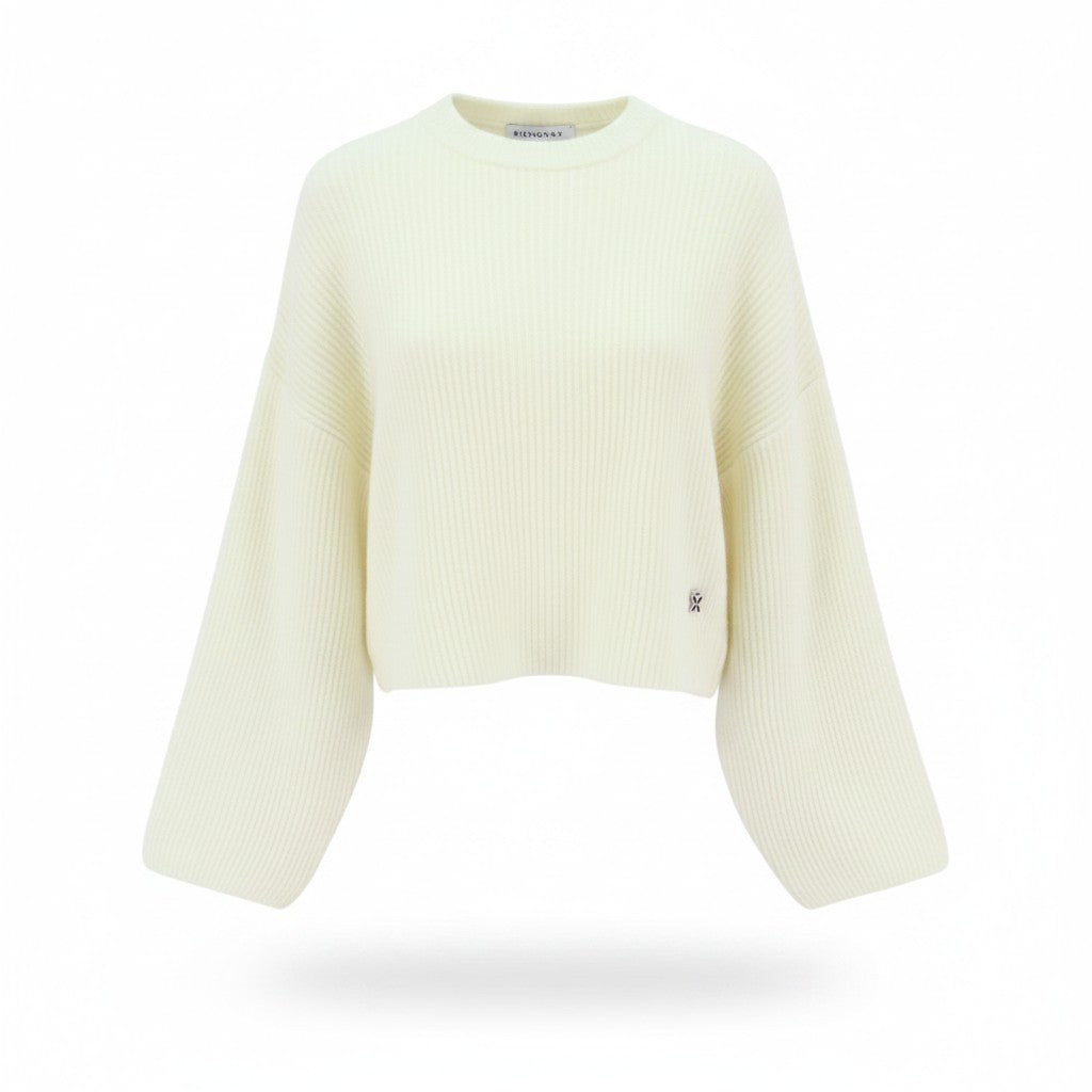 Weißer Pullover aus Polyester