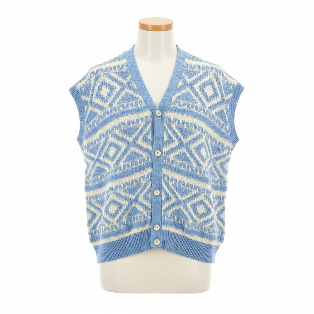 Blauer Twillpullover