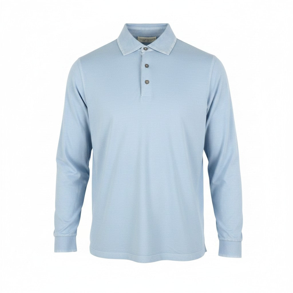 Blaue Baumwoll-Poloshirts