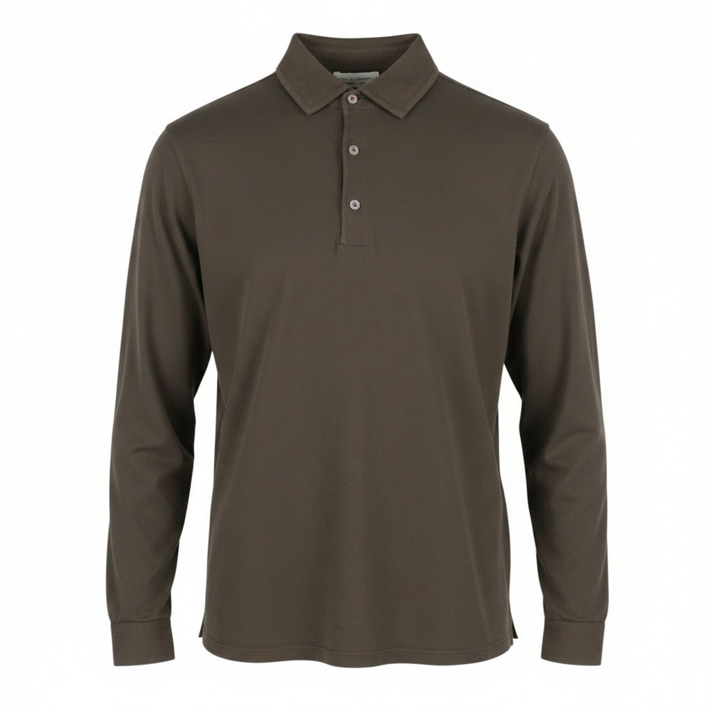 Braune Baumwoll-Poloshirts