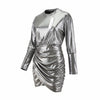 Silver Polyester Dress