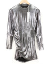 Silver Polyester Dress