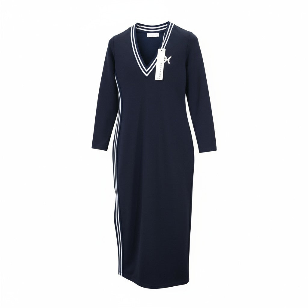 Blaues Polyestekleid