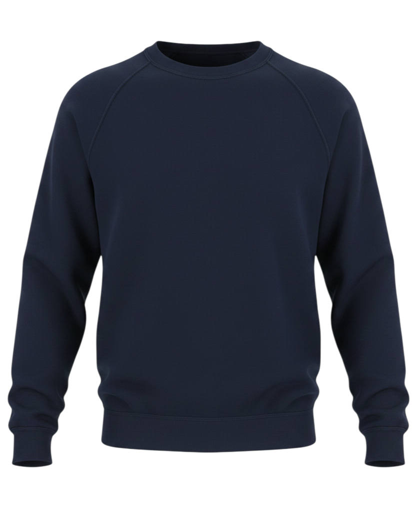 Blaues Baumwoll-Sweatshirt