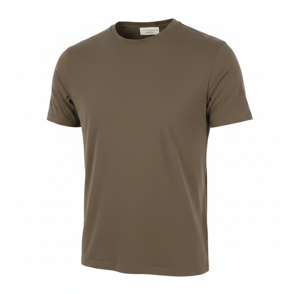 Braunes Baumwoll-T-Shirt