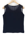 Navy Polyester Top