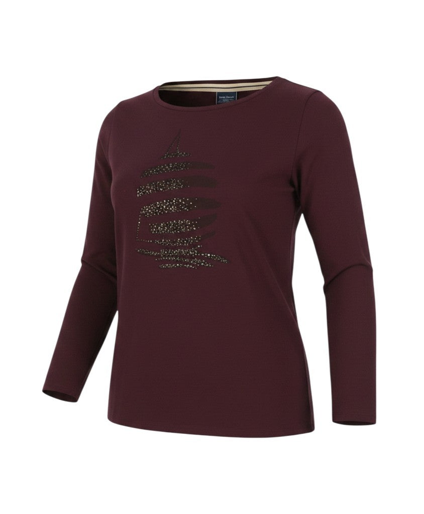 Lila Baumwoll-T-Shirt