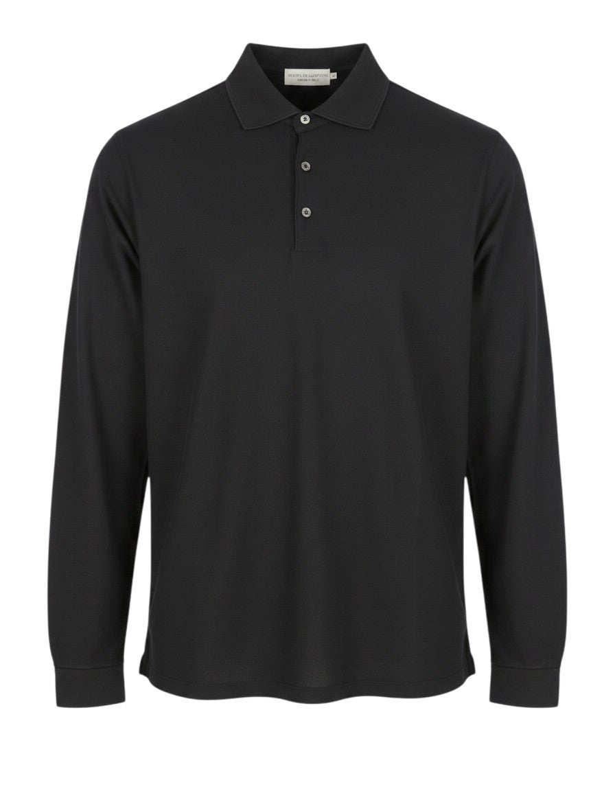 Schwarze Poloshirts aus Baumwolle