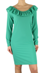 Green Polyester Dress