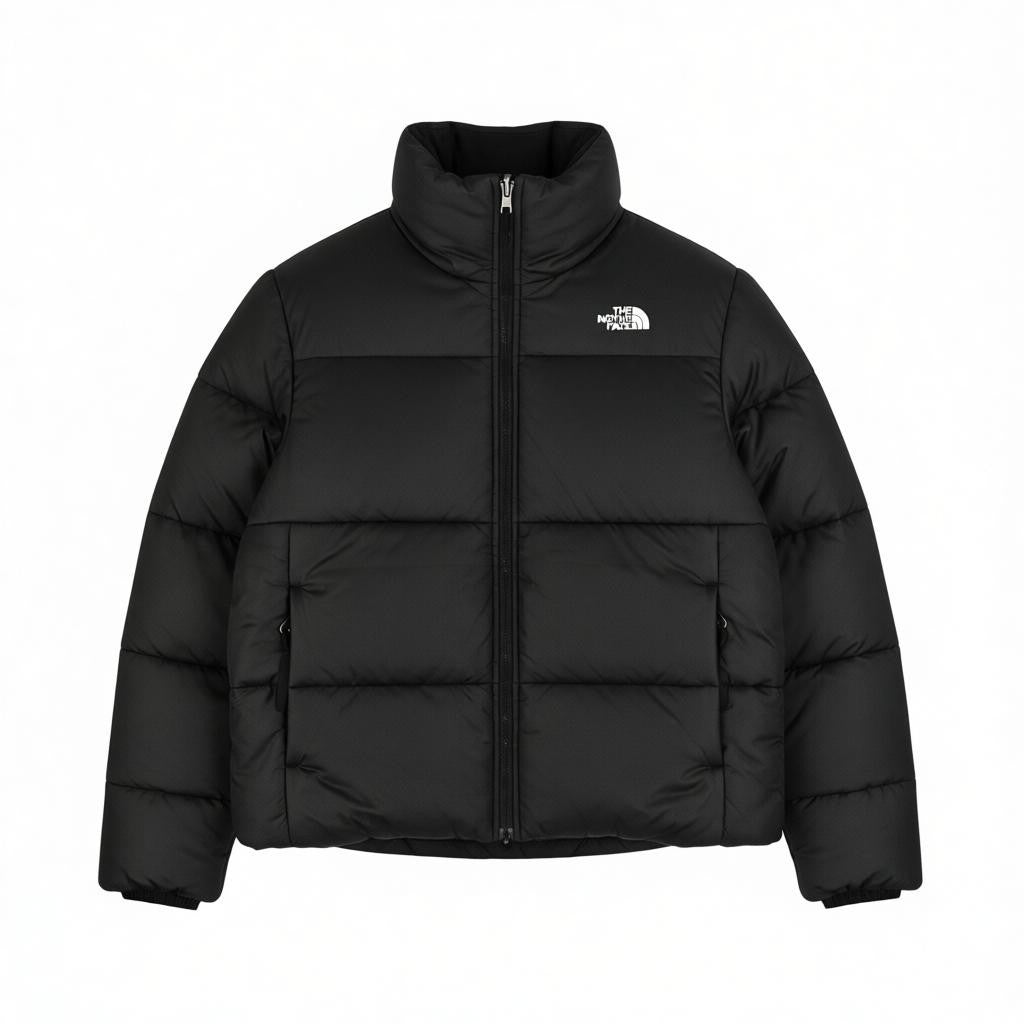 Schwarze Polyesterjacke