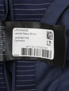 SUISTUDIO Women Blazer Cameron EU40S Blue Wool Pinstriped Single Breasted