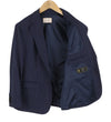 SUISTUDIO Women Blazer Cameron EU40S Blue Wool Pinstriped Single Breasted