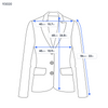 SUISTUDIO Women Blazer Cameron EU40S Blue Wool Pinstriped Single Breasted