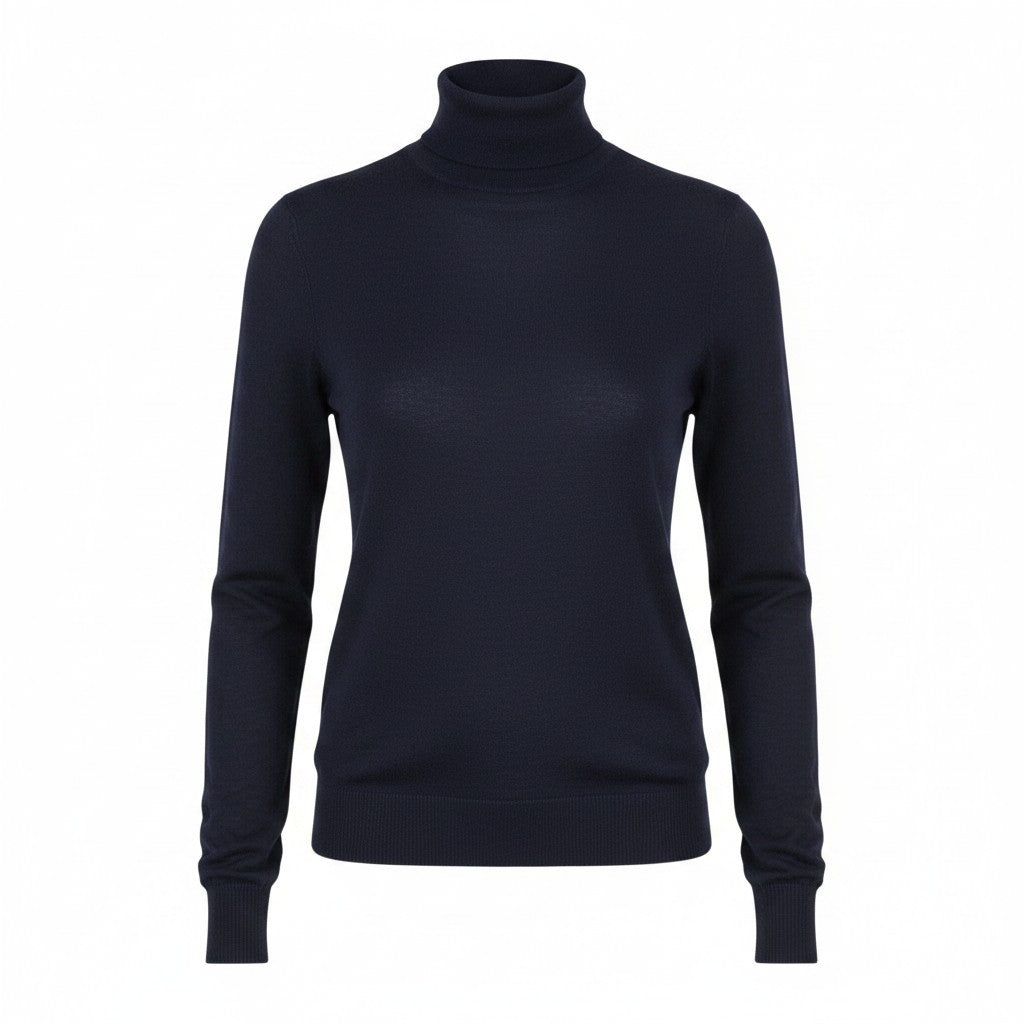 Blauer Pullover aus Merinowolle