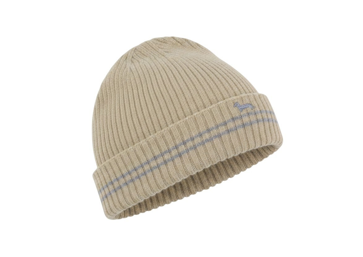Beige Wollmütze