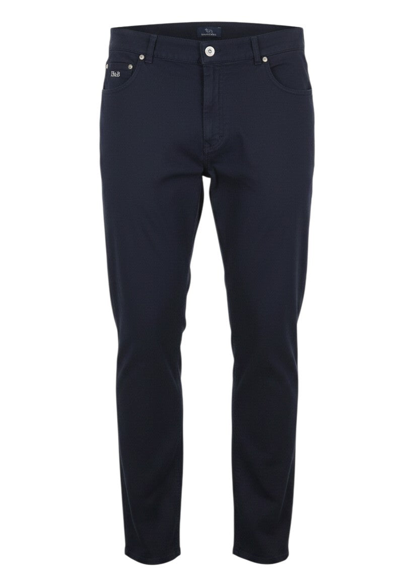 Blaue Baumwollhose