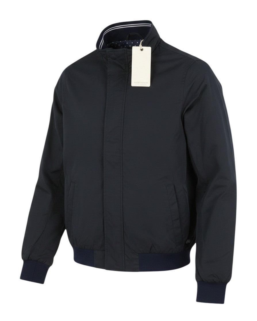 Blaue Polyesterjacke