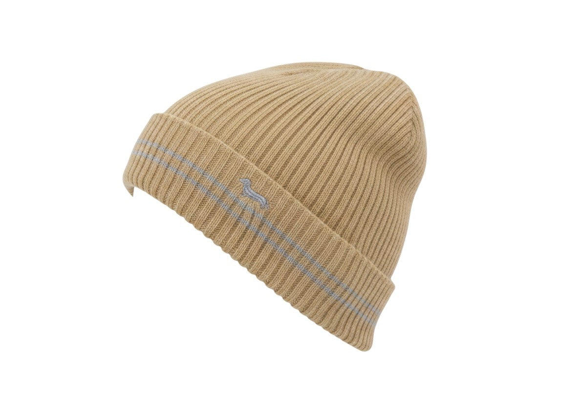Beige Wollmütze