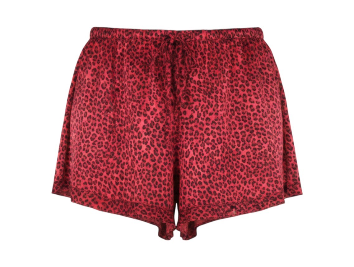 Pinke Viskose-Shorts