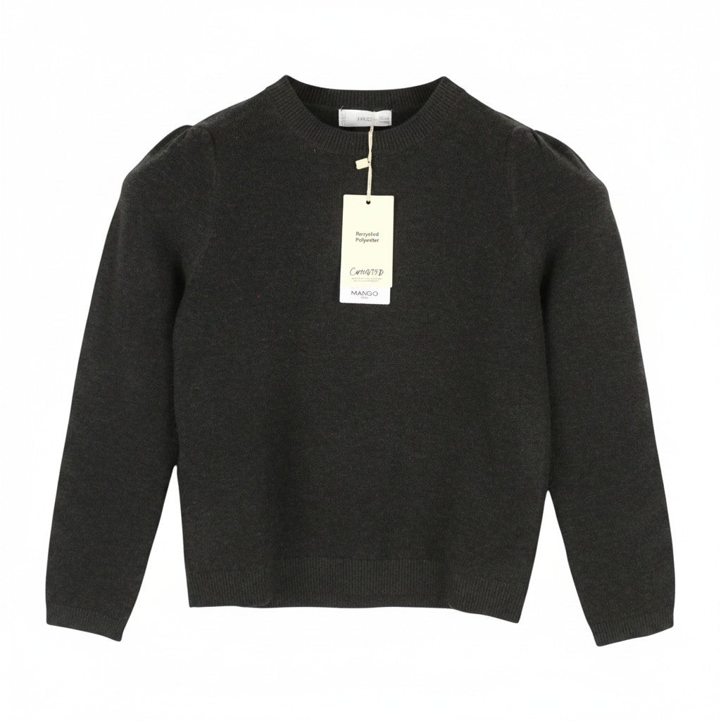 Grauer Pullover aus Polyester