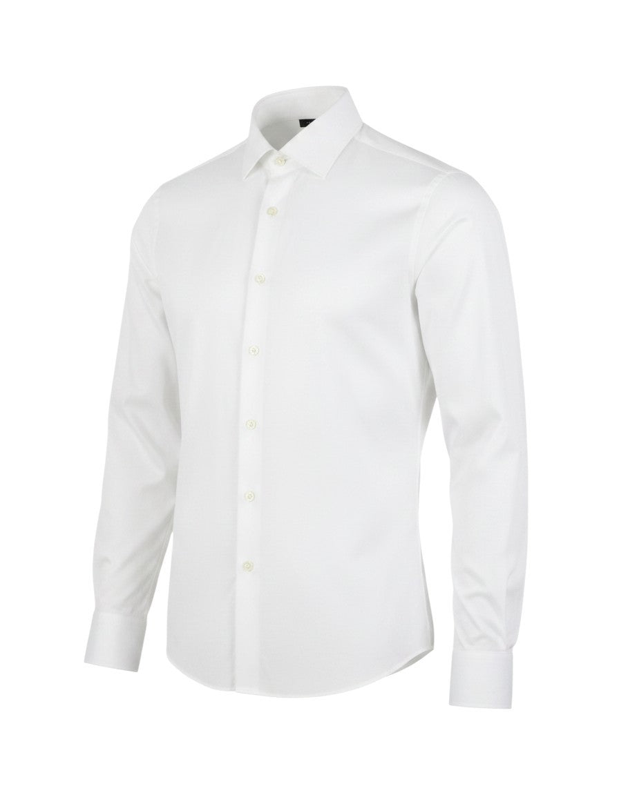 White Cotton Formal Shirt