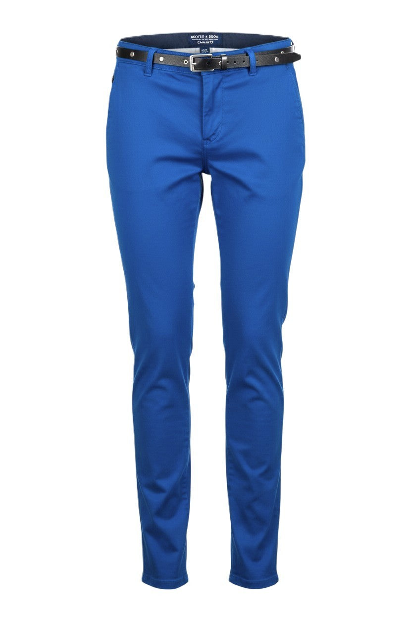 Blaue Baumwollhose
