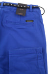 Blaue Baumwollhose