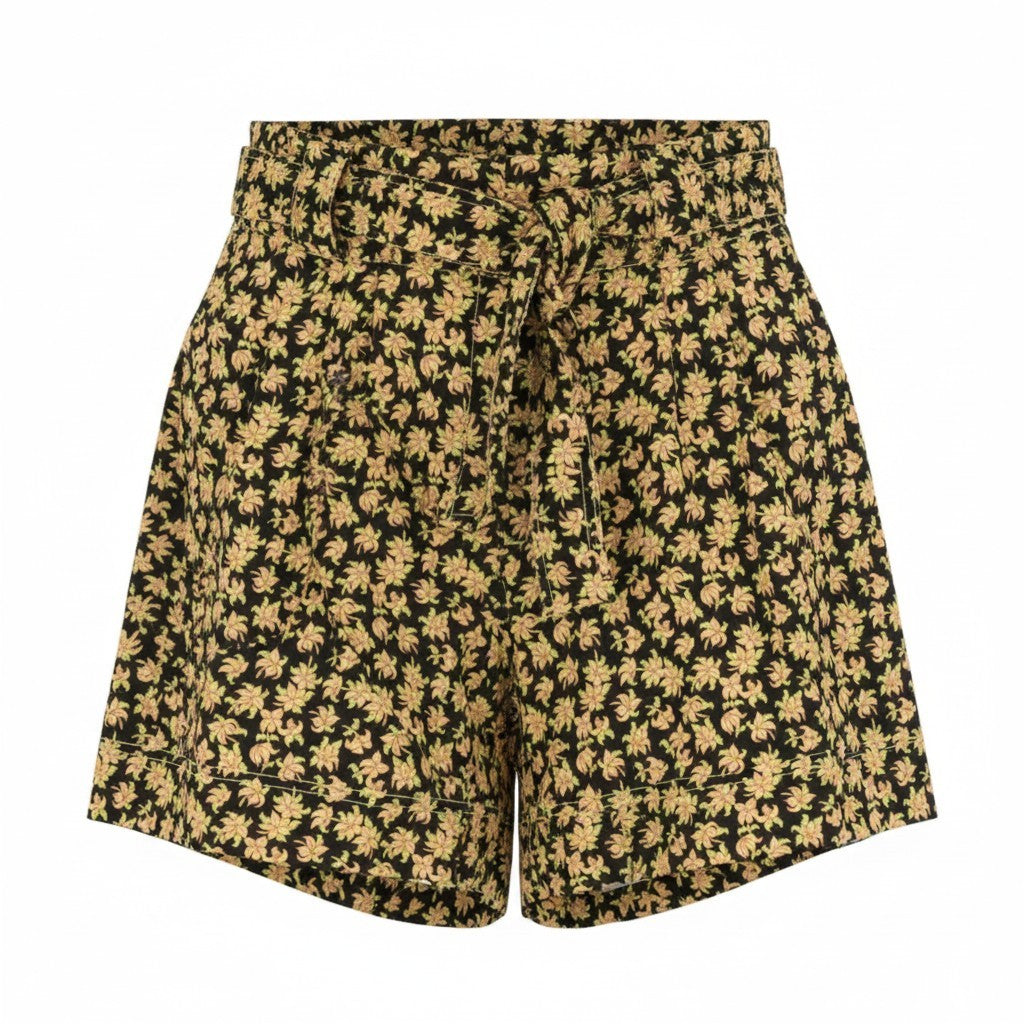 Schwarze Baumwollshorts