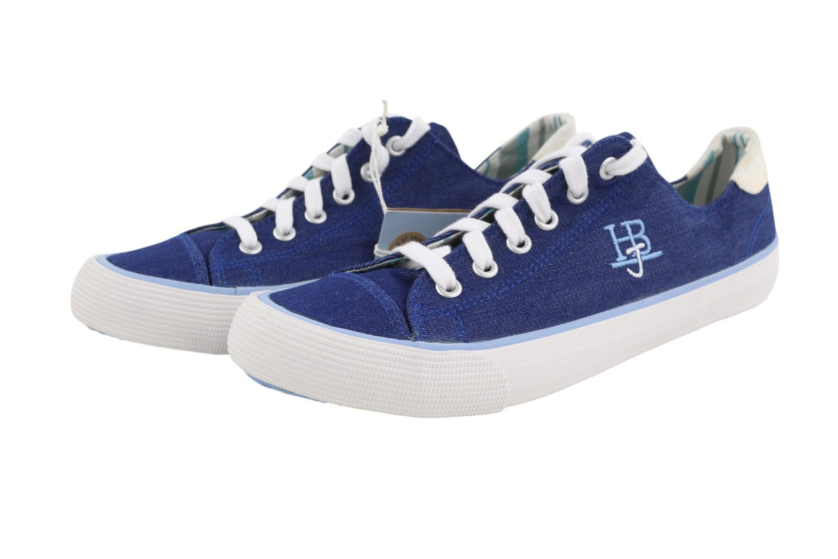 Blaue Textil-Sneaker
