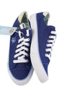 Blaue Textil-Sneaker