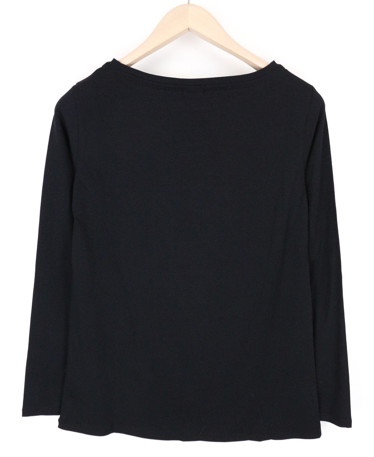 MARINA YACHTING WOMEN T-Shirt S Black Cotton Pullover Crewneck Logo Classic