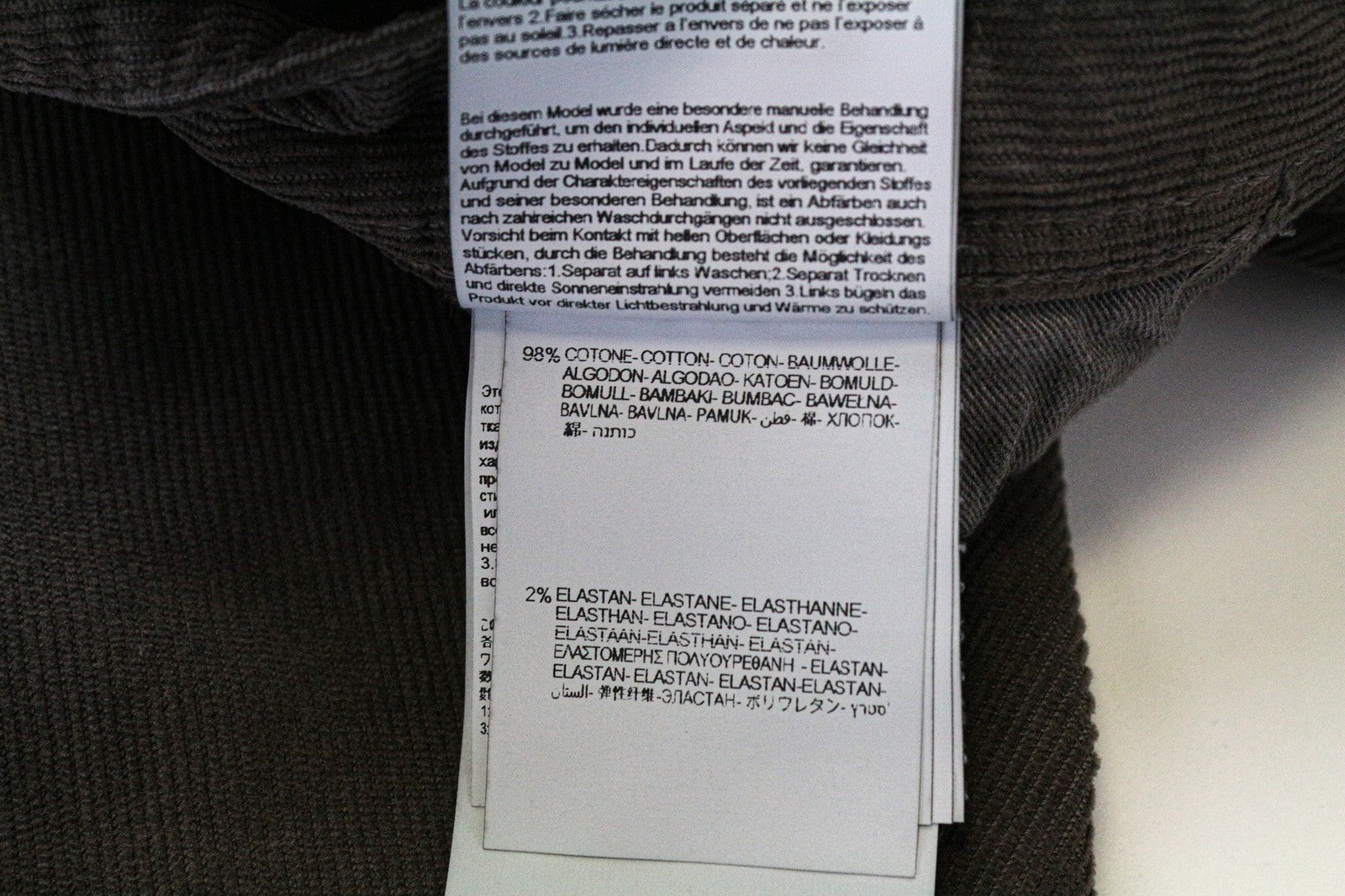 REPLAY Grover Men's Trousers W30/L34 Straight Brown Corduroy Cotton Stretch