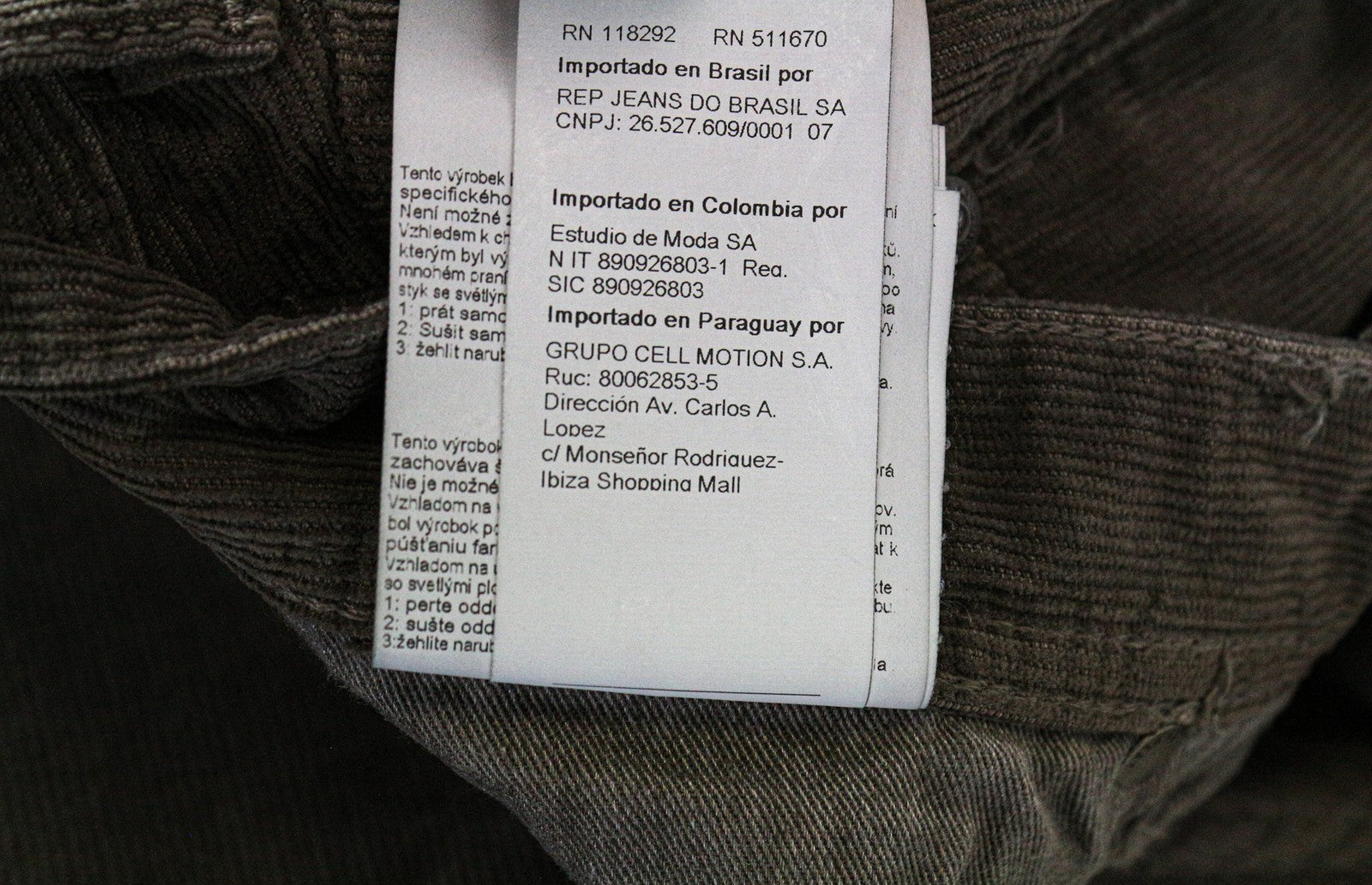 REPLAY Grover Men's Trousers W30/L34 Straight Brown Corduroy Cotton Stretch