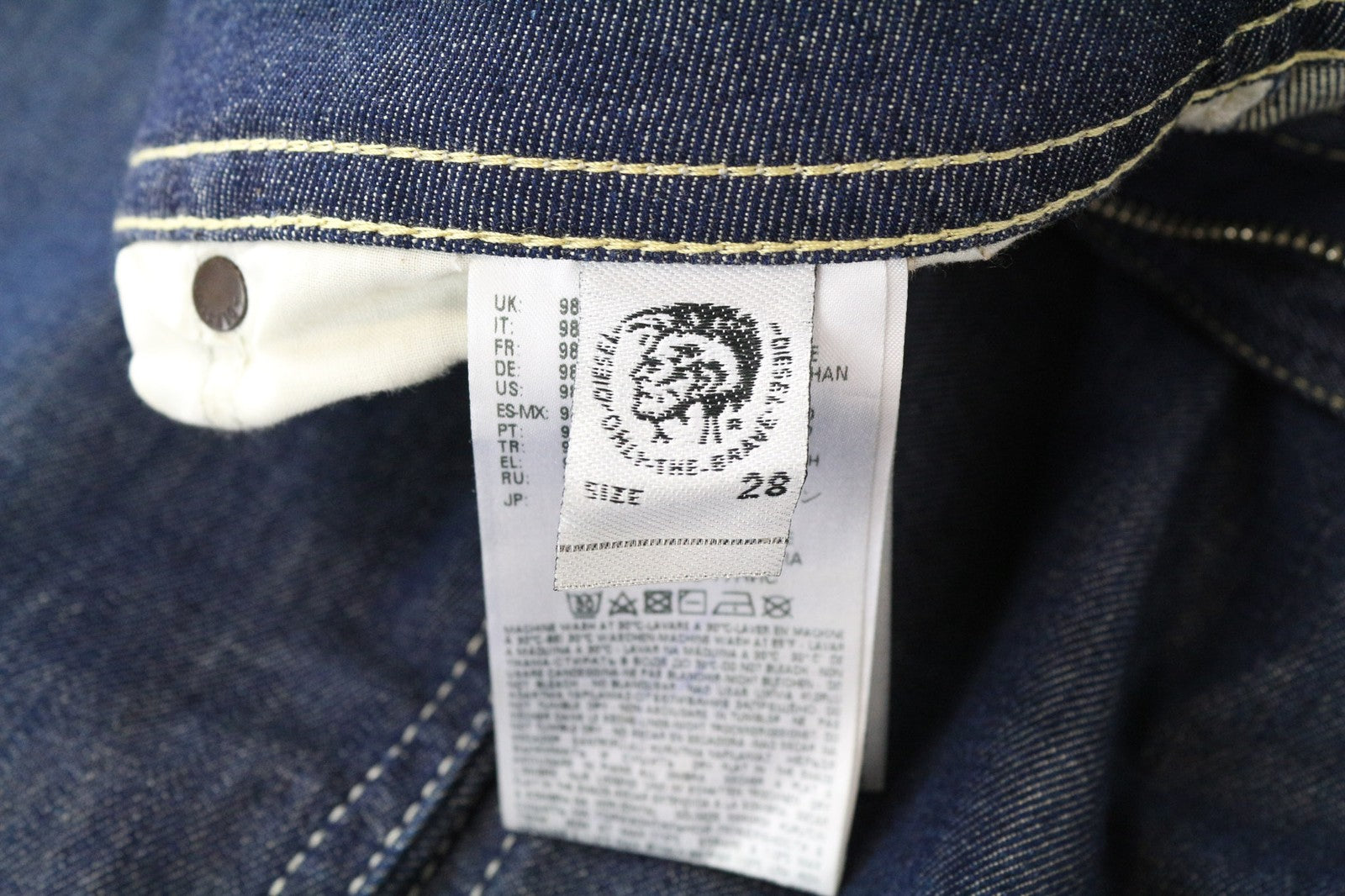 DIESEL Thommer 084QP Men's Jeans W28/L32 Slim Dark Blue Cotton Stretch Pants