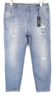 DIESEL Men's Jeans W29 Taper Fit Distressed Washed Blue Cotton Stretch Denim