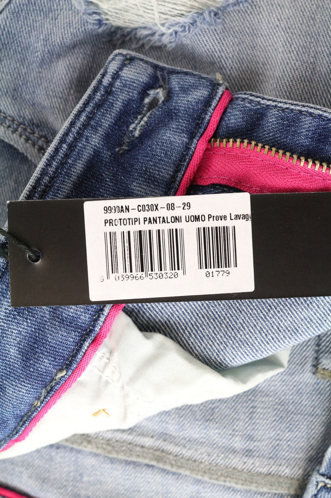 DIESEL Men's Jeans W29 Taper Fit Distressed Washed Blue Cotton Stretch Denim