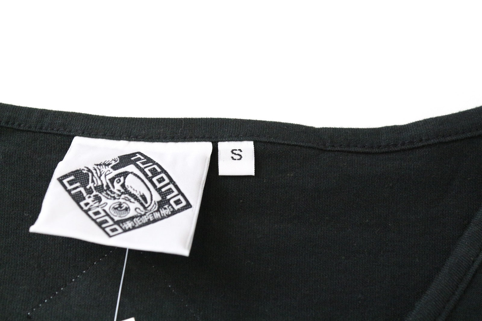 TUCANO URBANO T-TU Lady Women's T-Shirt S Black Cotton V-Neck Long Top