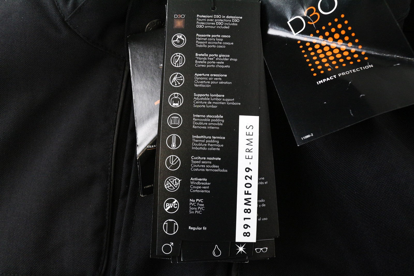 TUCANO URBANO Ermes Men's Jacket S Black 2in1 Removable Padded Moto