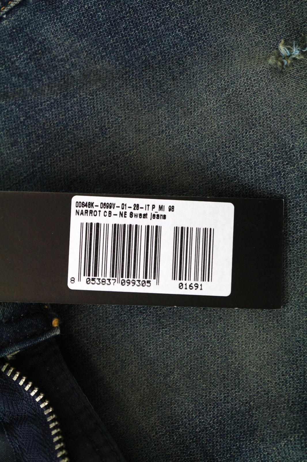 DIESEL Narrot CB-NE 0699V Men's Jeans W28 Jogg Sweat Carrot Slim Blue Stretch