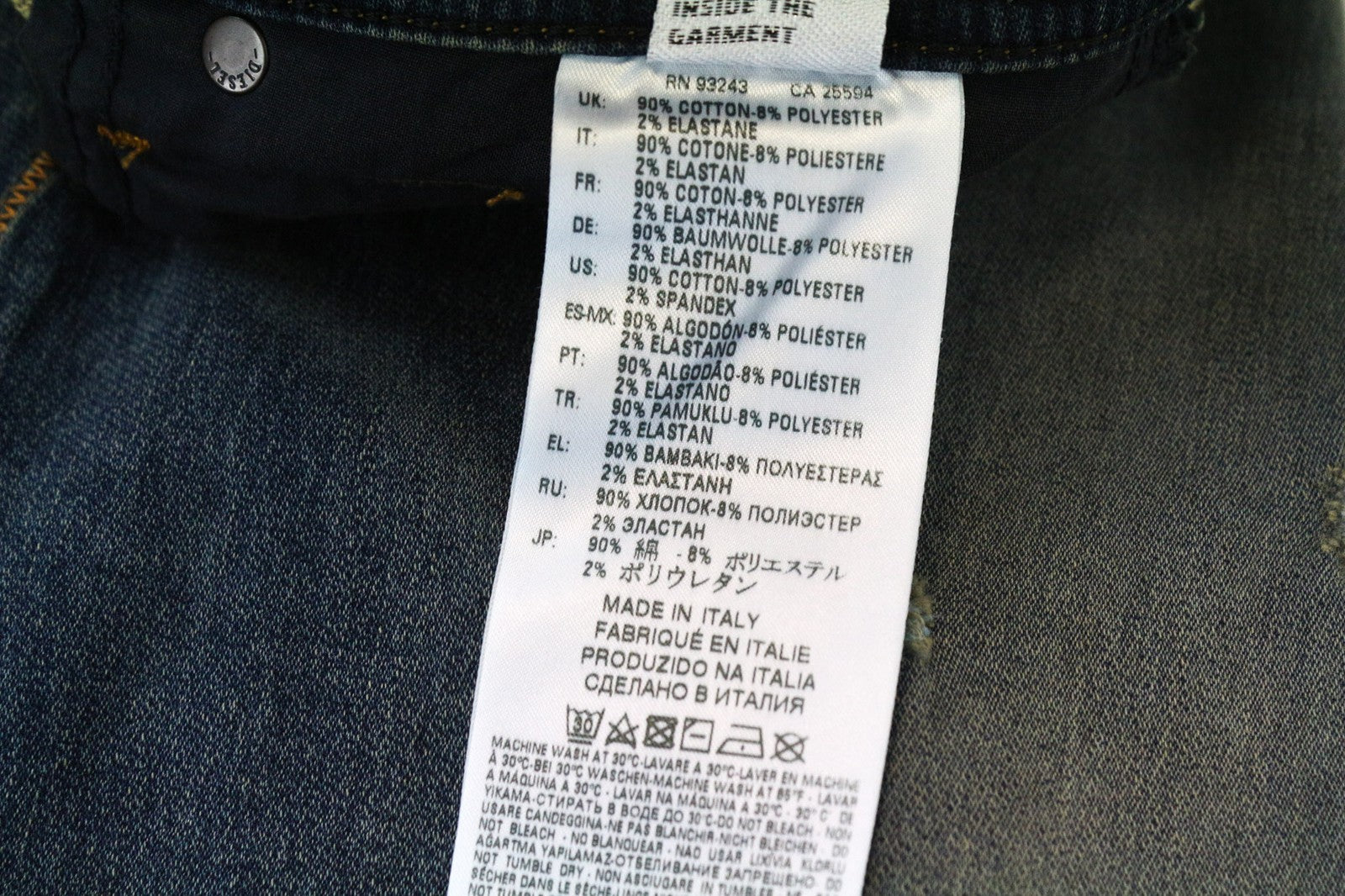 DIESEL Narrot CB-NE 0699V Men's Jeans W28 Jogg Sweat Carrot Slim Blue Stretch