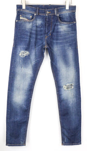 DIESEL Tepphar 084TX Men's Jeans W30/L30 Slim Distressed Blue Cotton Stretch