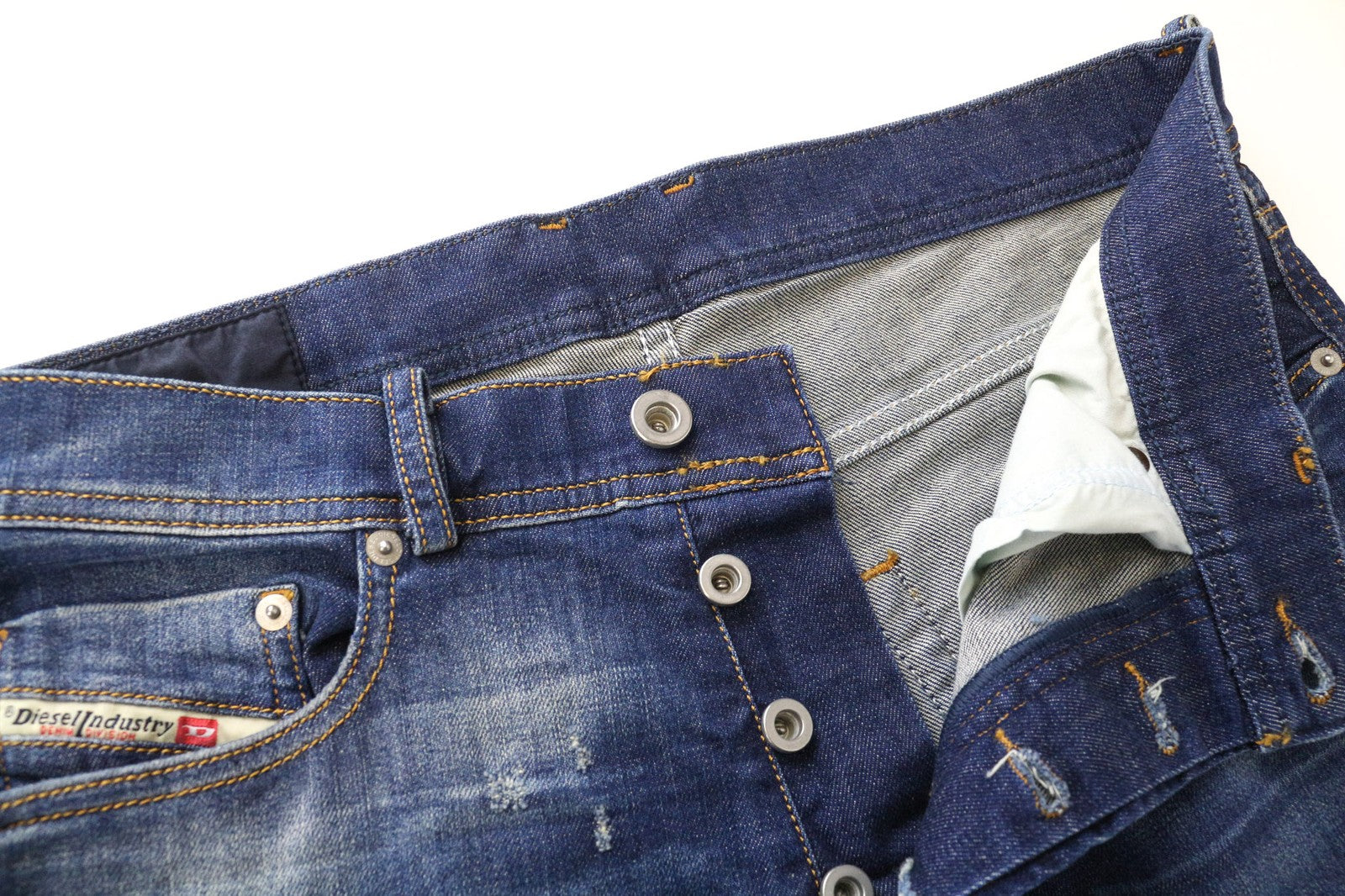 DIESEL Tepphar 084TX Men's Jeans W30/L30 Slim Distressed Blue Cotton Stretch