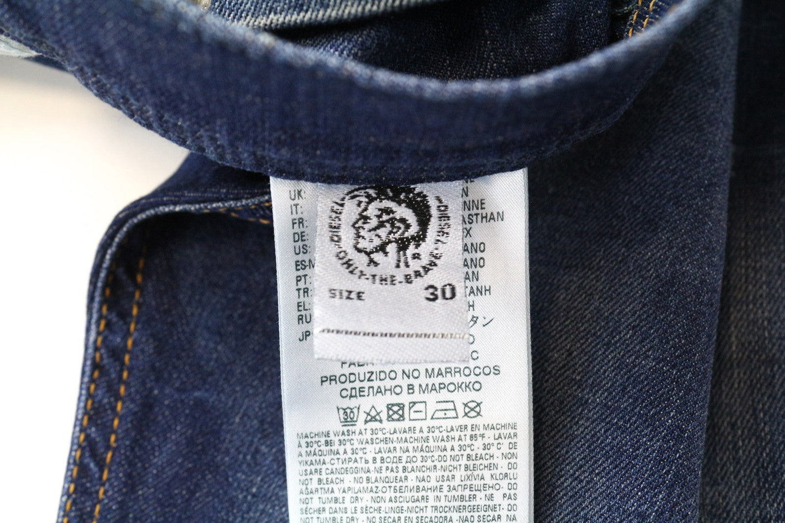 DIESEL Tepphar 084TX Men's Jeans W30/L30 Slim Distressed Blue Cotton Stretch