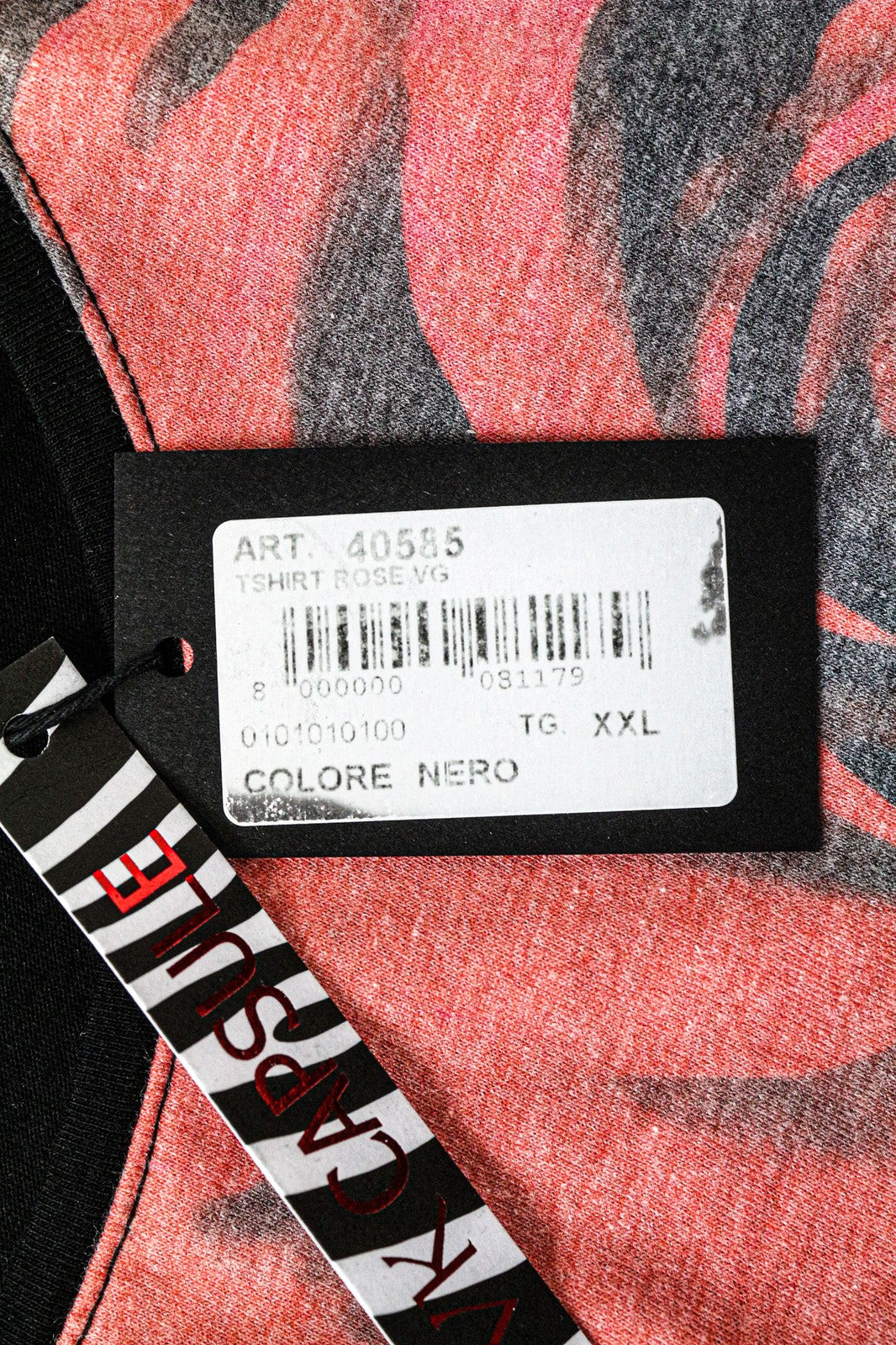 VKING Men's T-Shirt 2XL Faded Red Cotton Blend Roses Print Short Sleeve