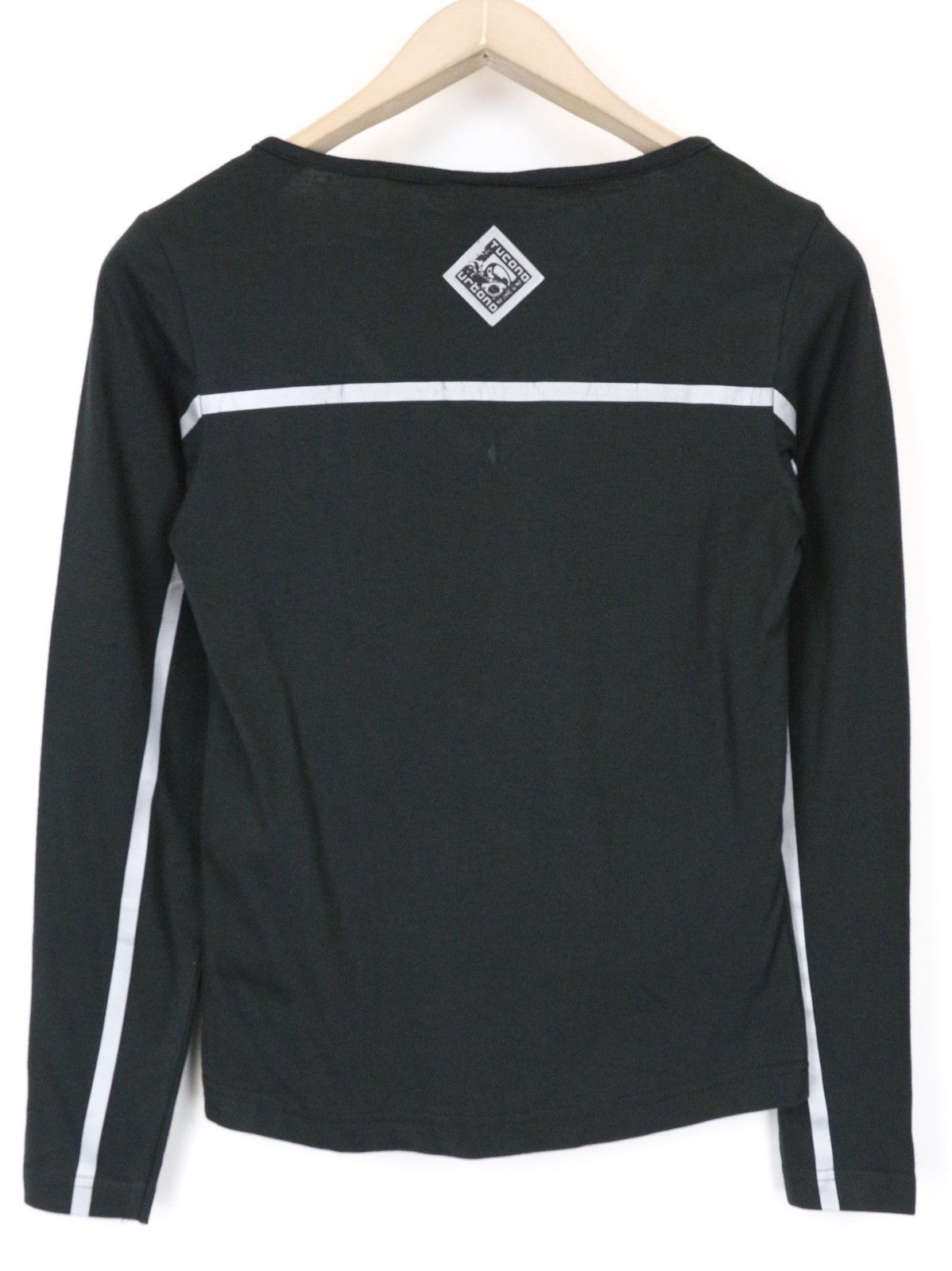 TUCANO URBANO T-TU Lady Women's T-Shirt XS Black Cotton Long Sleeve V-Neck