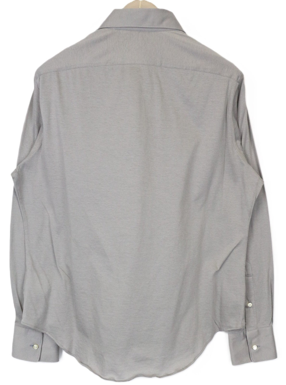 SUITSUPPLY Men's Polo T-Shirt ~S/M Grey Cotton Slim Fit Long Sleeve Top